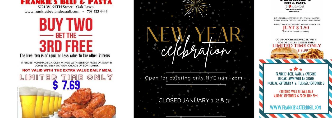 Frankie's Beef Pasta & Catering Menu