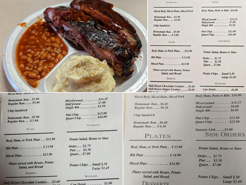Grayson's Barbeque Menu