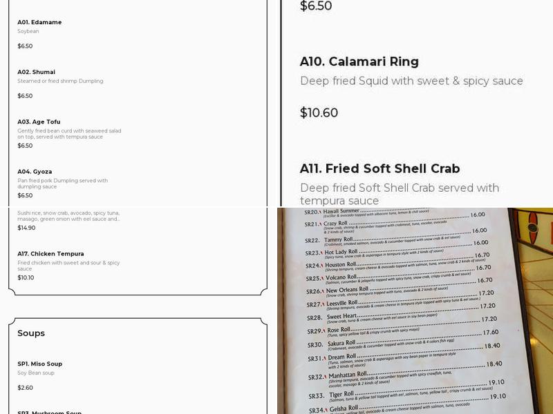 Hana Japanese Sushi Bar & Grill Menu