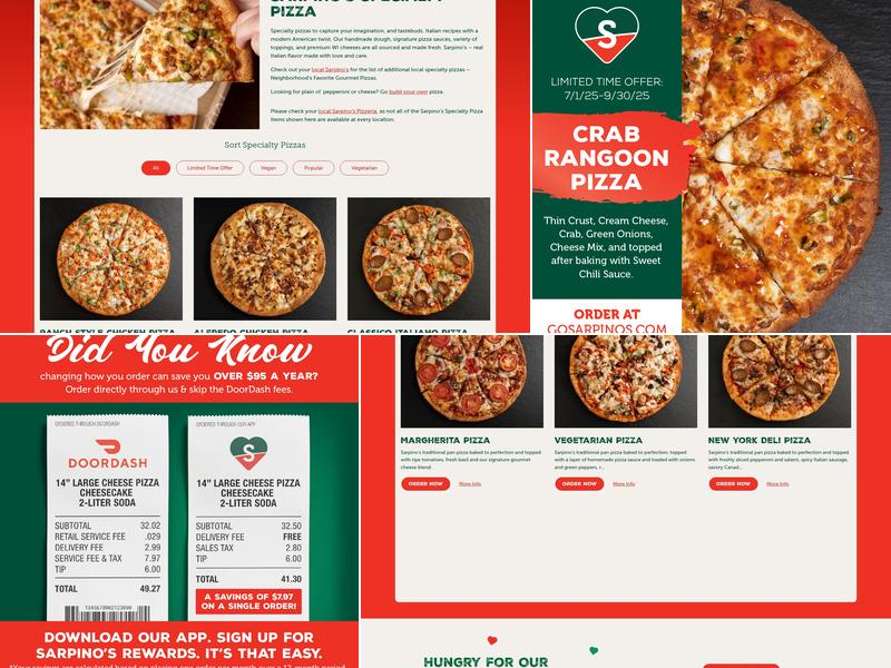 Sarpino's Pizzeria Glen Ellyn Menu