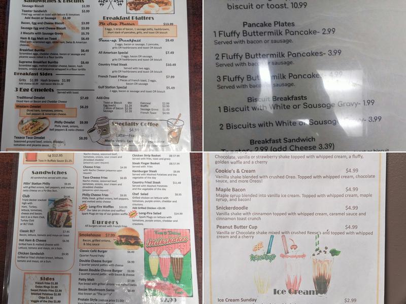 Gulf Station Cafe Menu