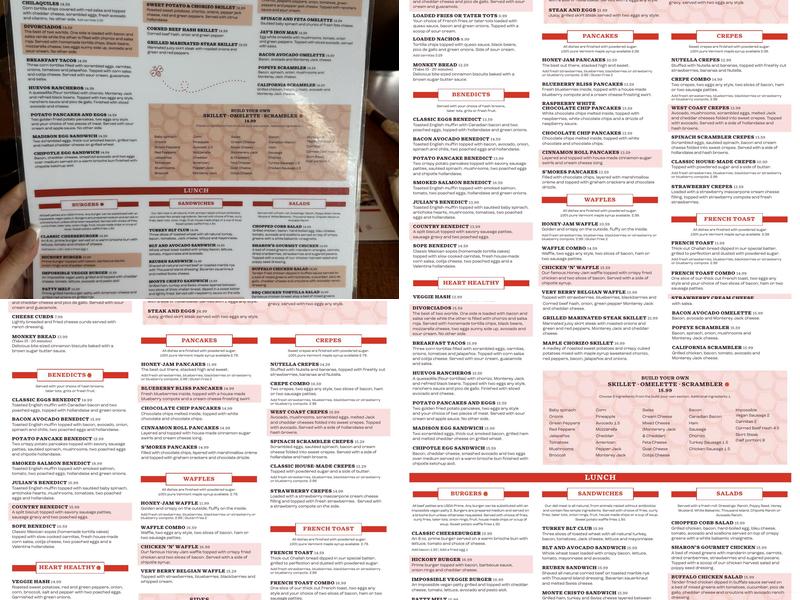 Honey-Jam Cafe Wheaton (formerly Butterfield's) Menu