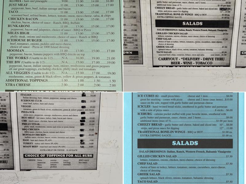 Fountain City Ice House Menu