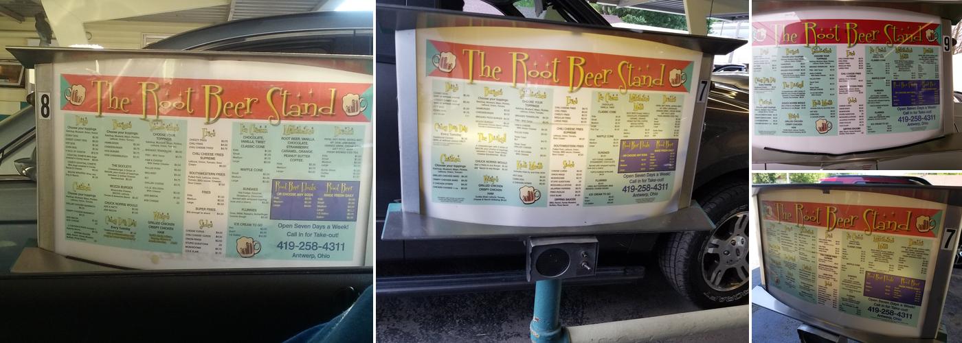 The Root Beer Stand Menu