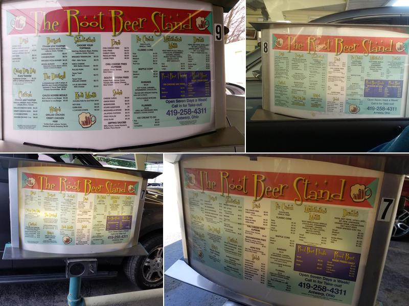 The Root Beer Stand Menu
