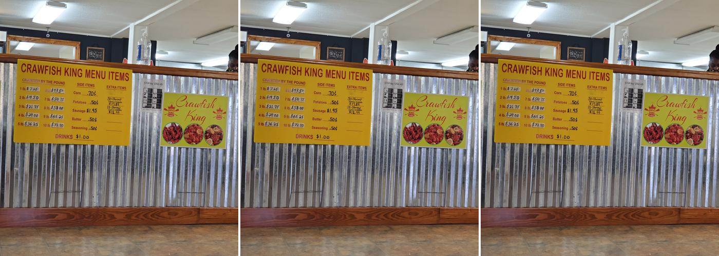 Crawfish King Menu