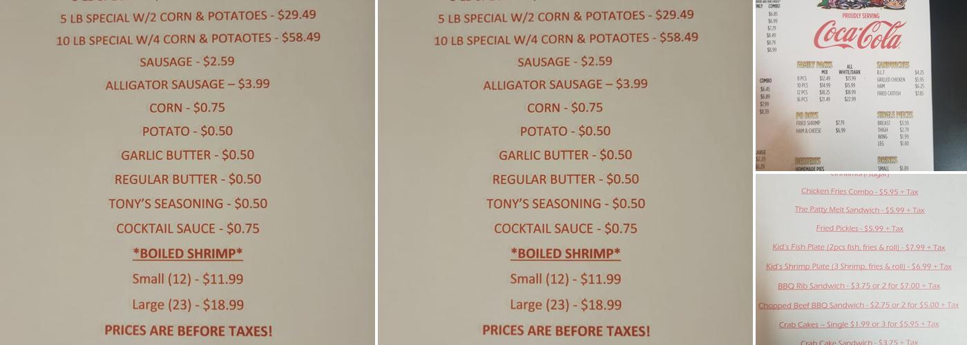 Fausto's Fried Chicken Menu
