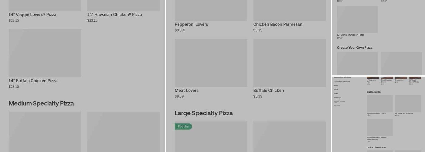Pizza Hut Menu