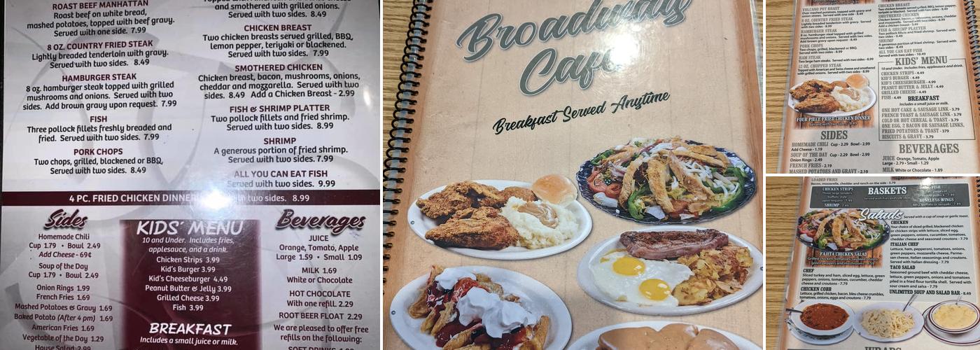 Broadway Cafe Menu