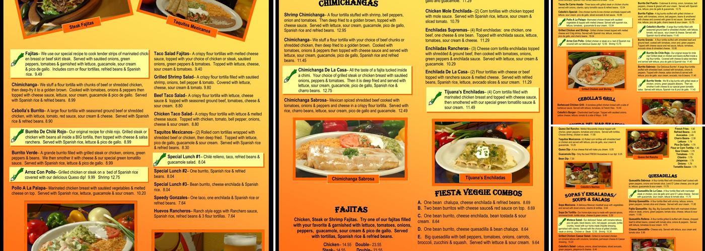 Cebolla's Menu