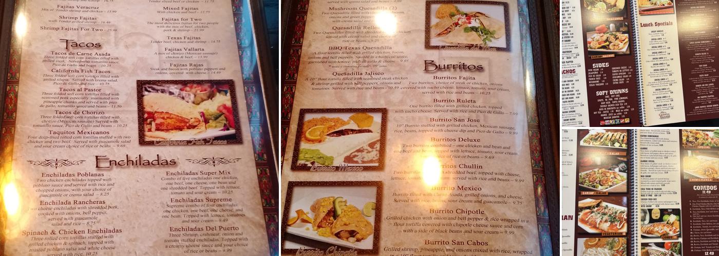 Casa Grande Mexican Grill Menu
