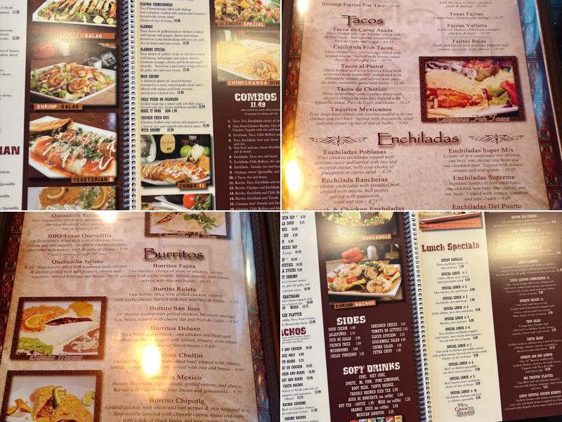 Casa Grande Mexican Grill Menu