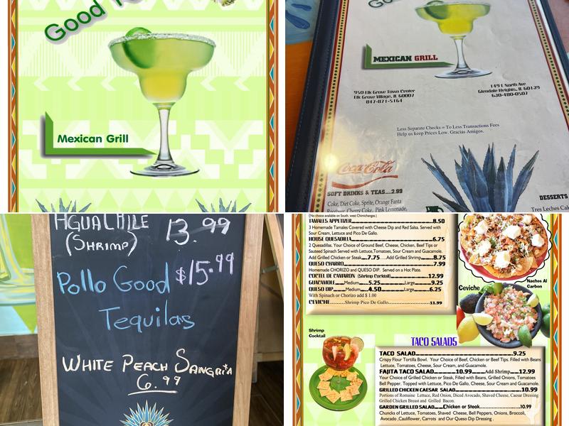 Good Tequilas Mexican Grill Menu
