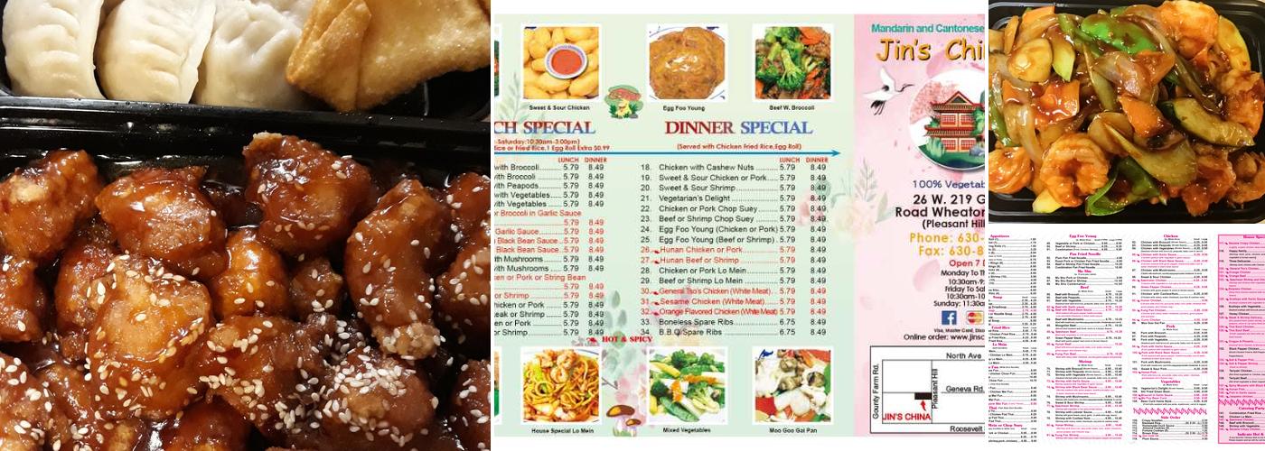 Jin's China Menu