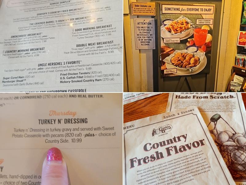 Cracker Barrel Old Country Store Menu