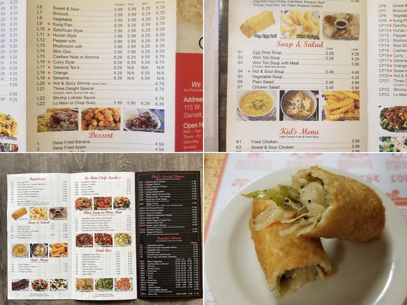 Chef Peng Chinese Restaurant Menu