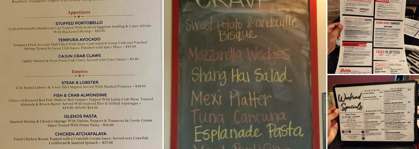 Crave Menu