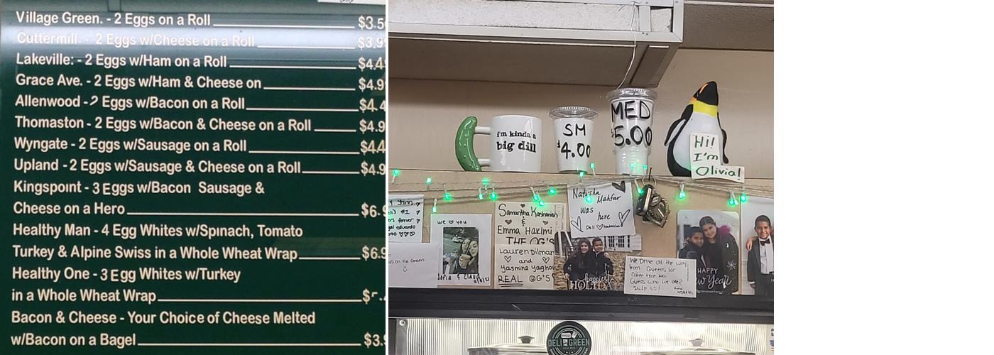 Deli On the Green Menu