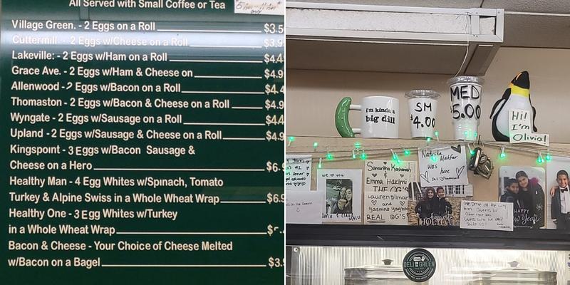 Deli On the Green Menu