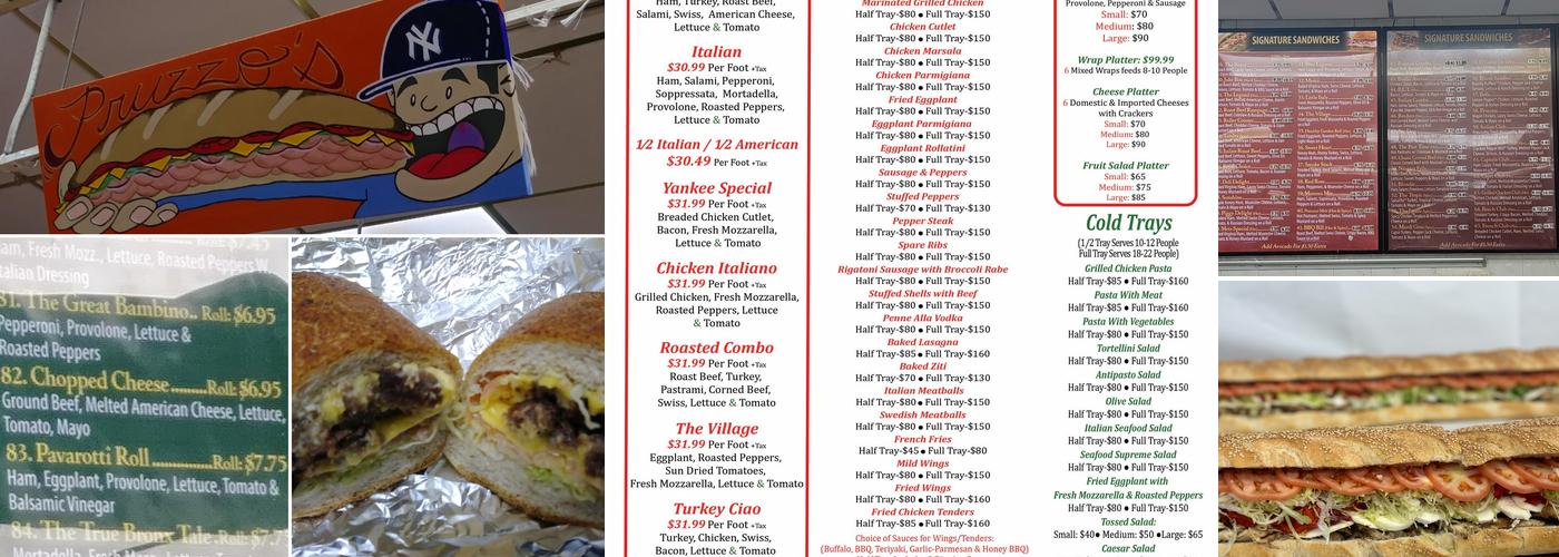 Pruzzo's Menu