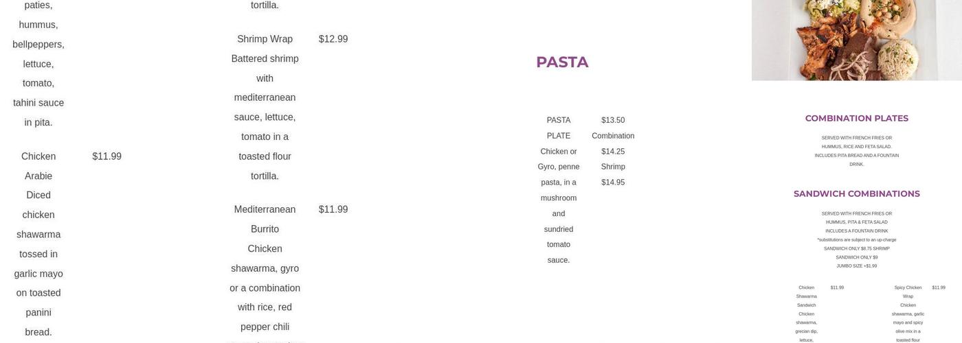 Zeus Menu