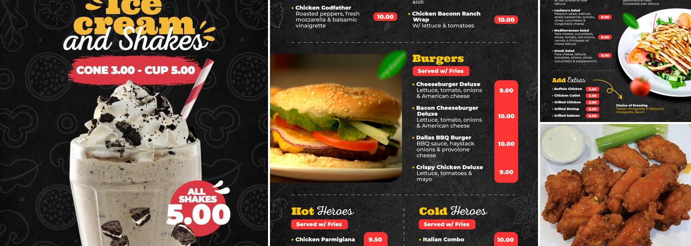 Luciano's Pizzeria Menu