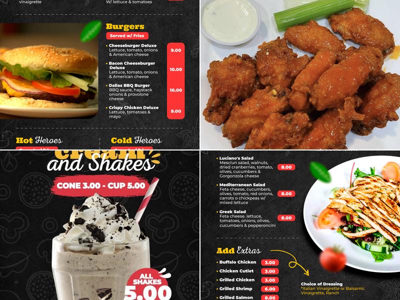 Luciano's Pizzeria Menu