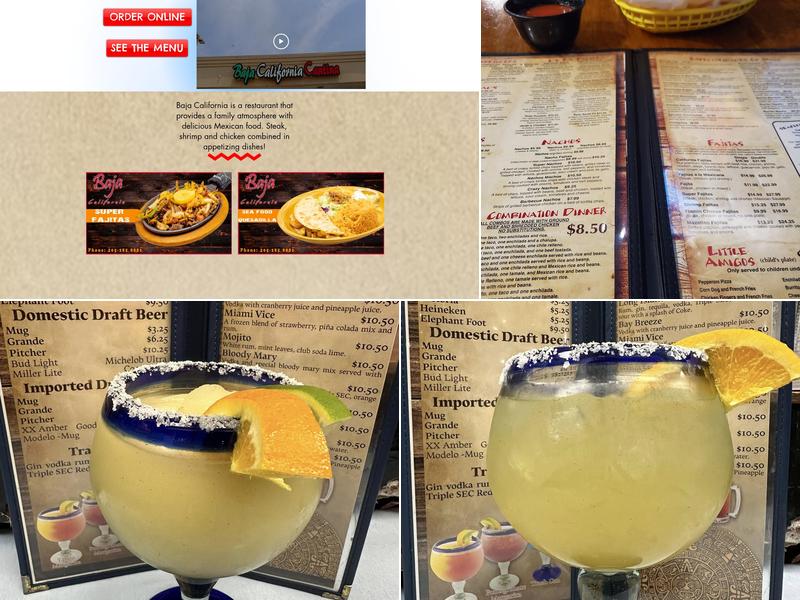 Baja California Cantina and Grill Menu