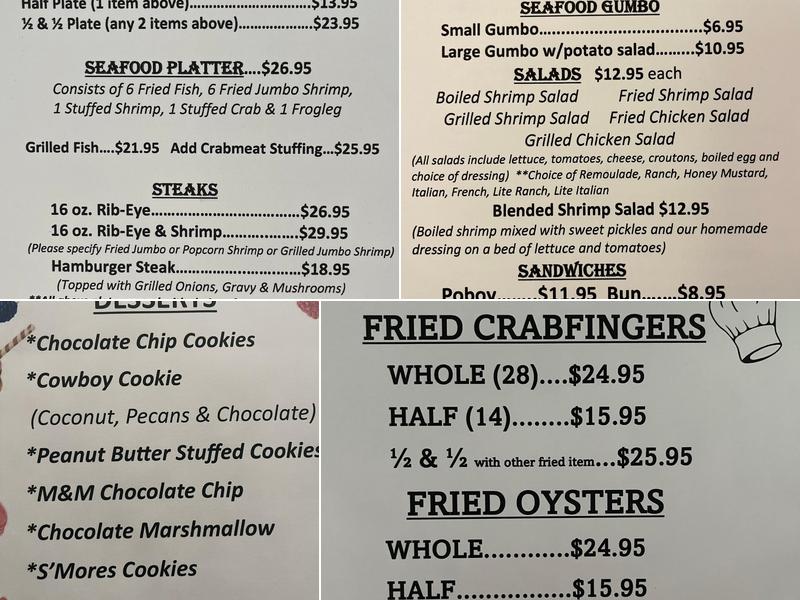 Politz's Restaurant Menu