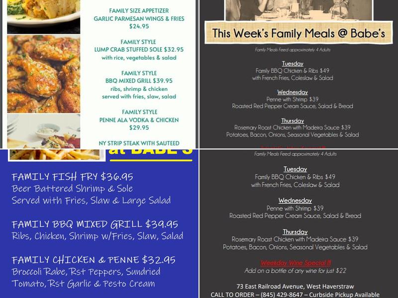 Babe's Menu
