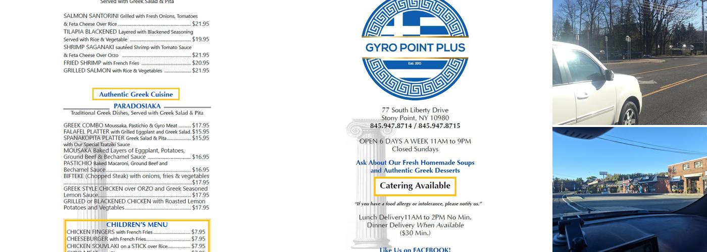 Gyro Point Plus Menu