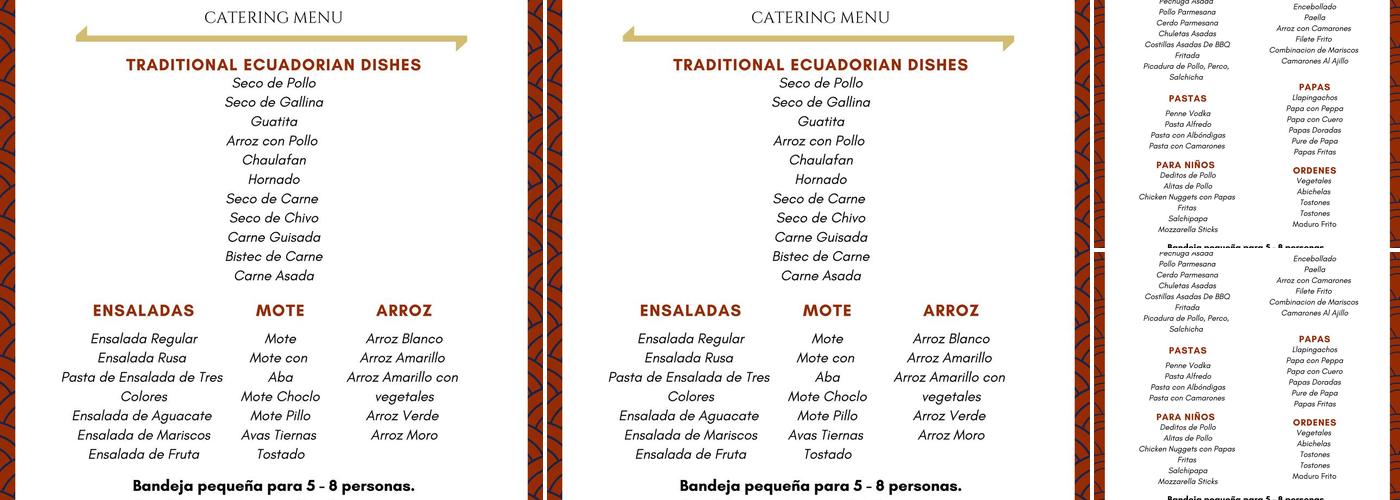 La Cascada Menu