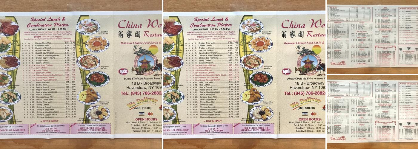 China Wok oF Haverstraw Menu