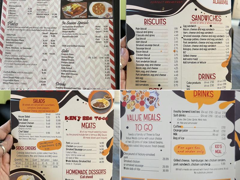 Ken's Hickory Pit Barbecue Menu