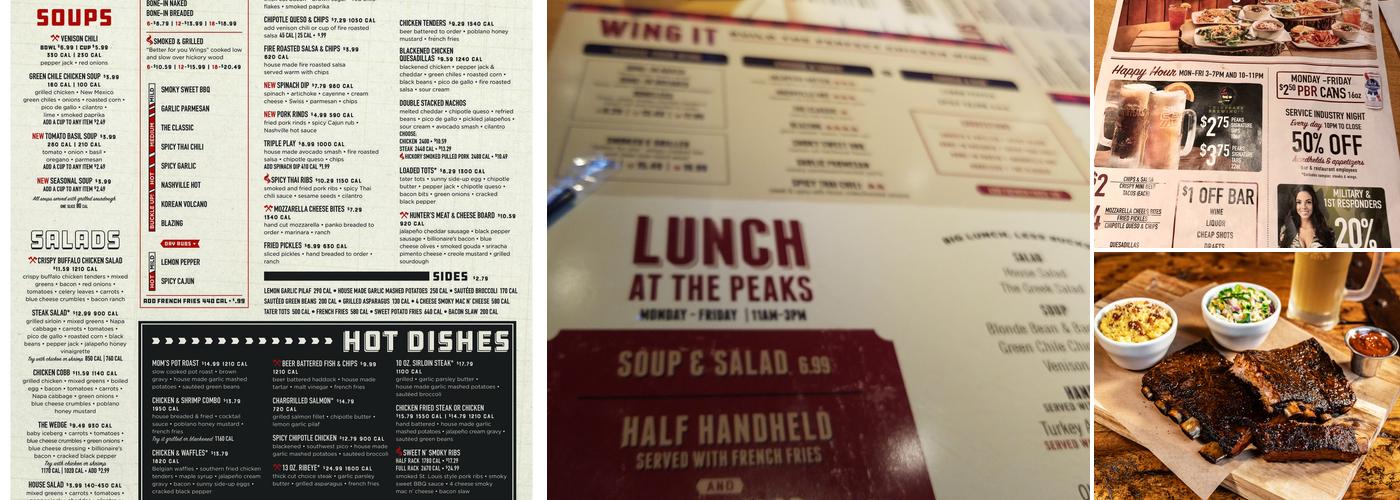 Twin Peaks Menu