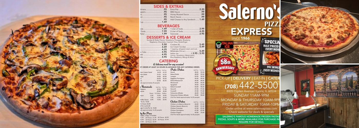 Salerno's Pizza of Lyons Menu