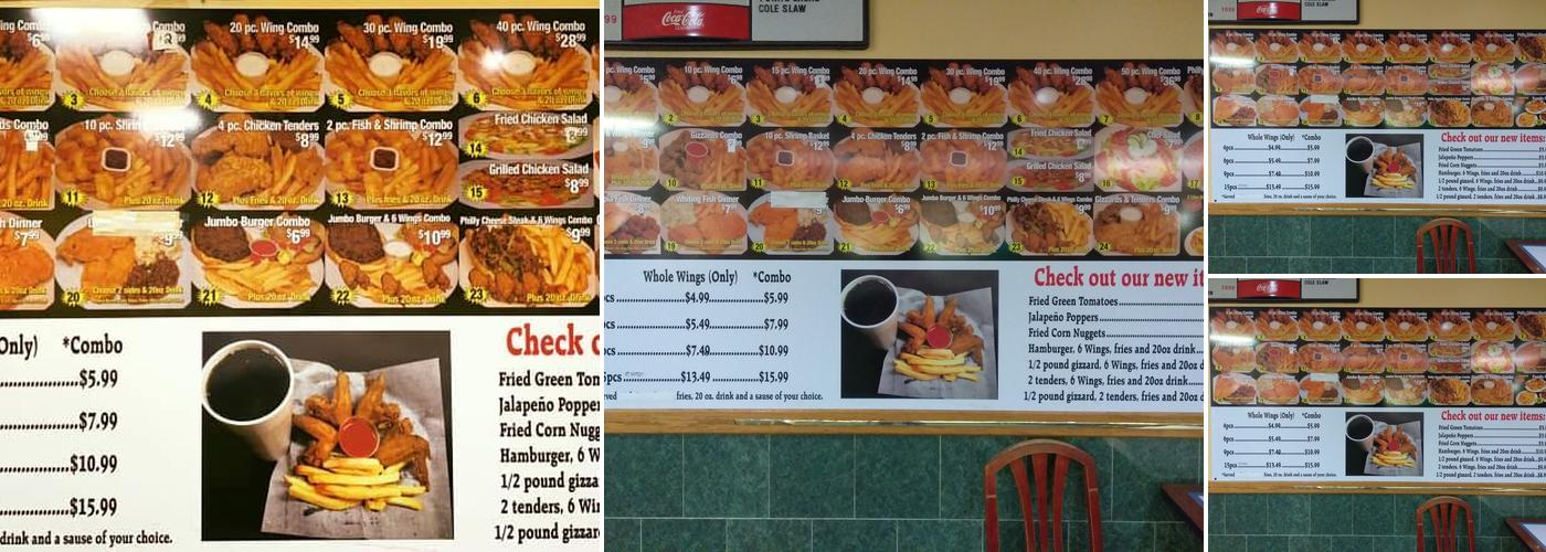 Wings Plus Menu