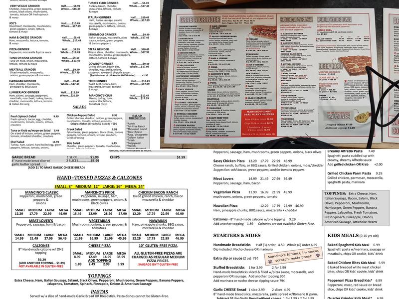 Mancino's of Kokomo Menu