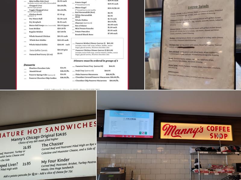 Manny's Cafeteria & Delicatessen Menu