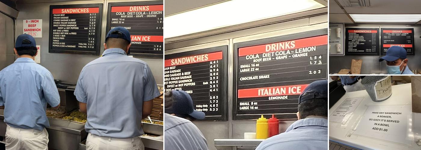 Johnnie's Beef Menu