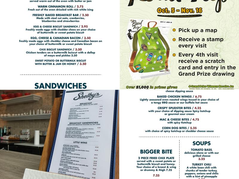 Shelby's Menu