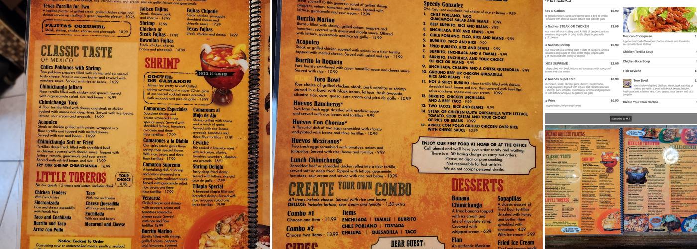 The Toros Menu
