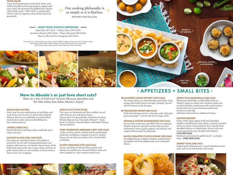 Abuelo's Mexican Restaurant Menu