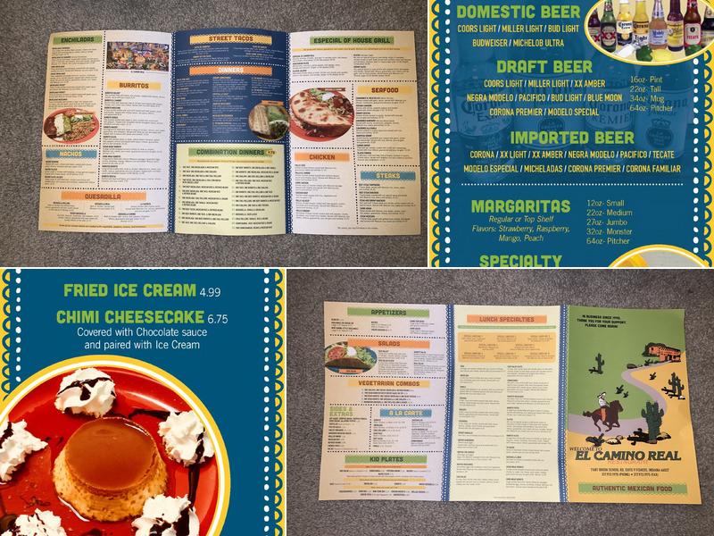 El Camino Real Fishers IN Menu