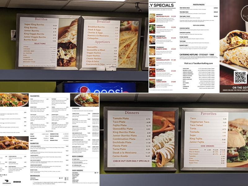 Taco Burrito King Menu