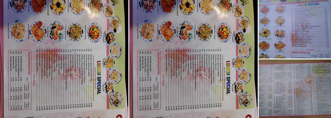 Great Taste China Menu