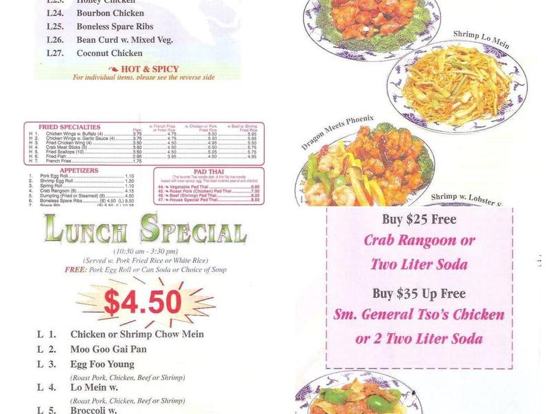 King Dragon Menu