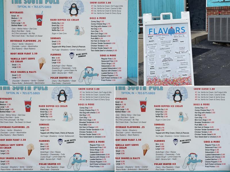 South Pole Drive In Menu