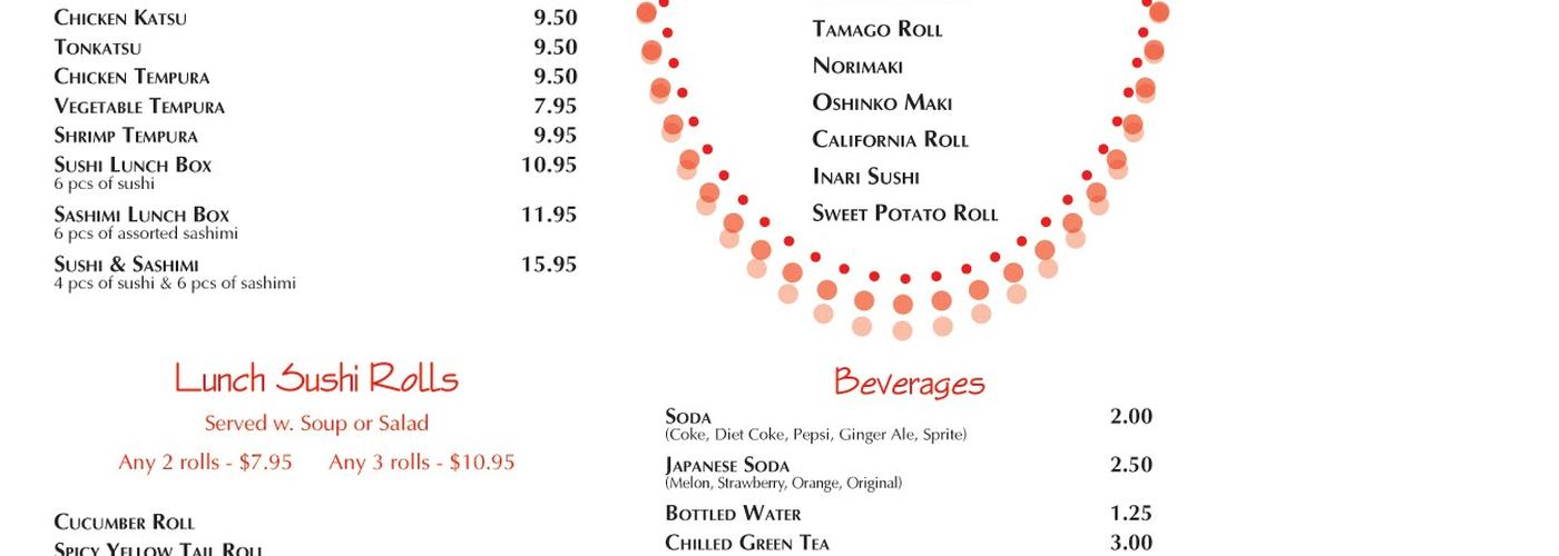 Kyo Sushi Menu