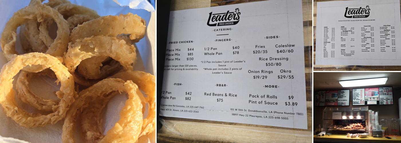 Leader's Fried Chicken Menu